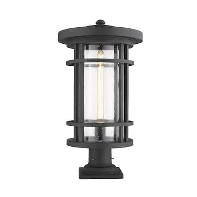 Jordan 1 Light Outdoor Pier Mounted Fixture in Black