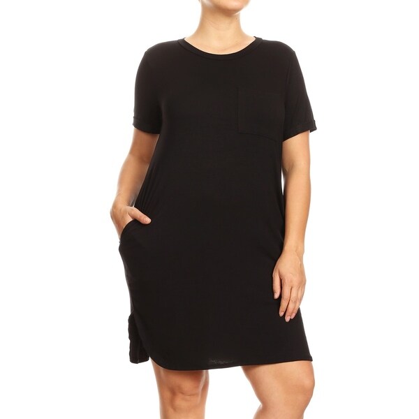 short sleeve plus size casual dresses