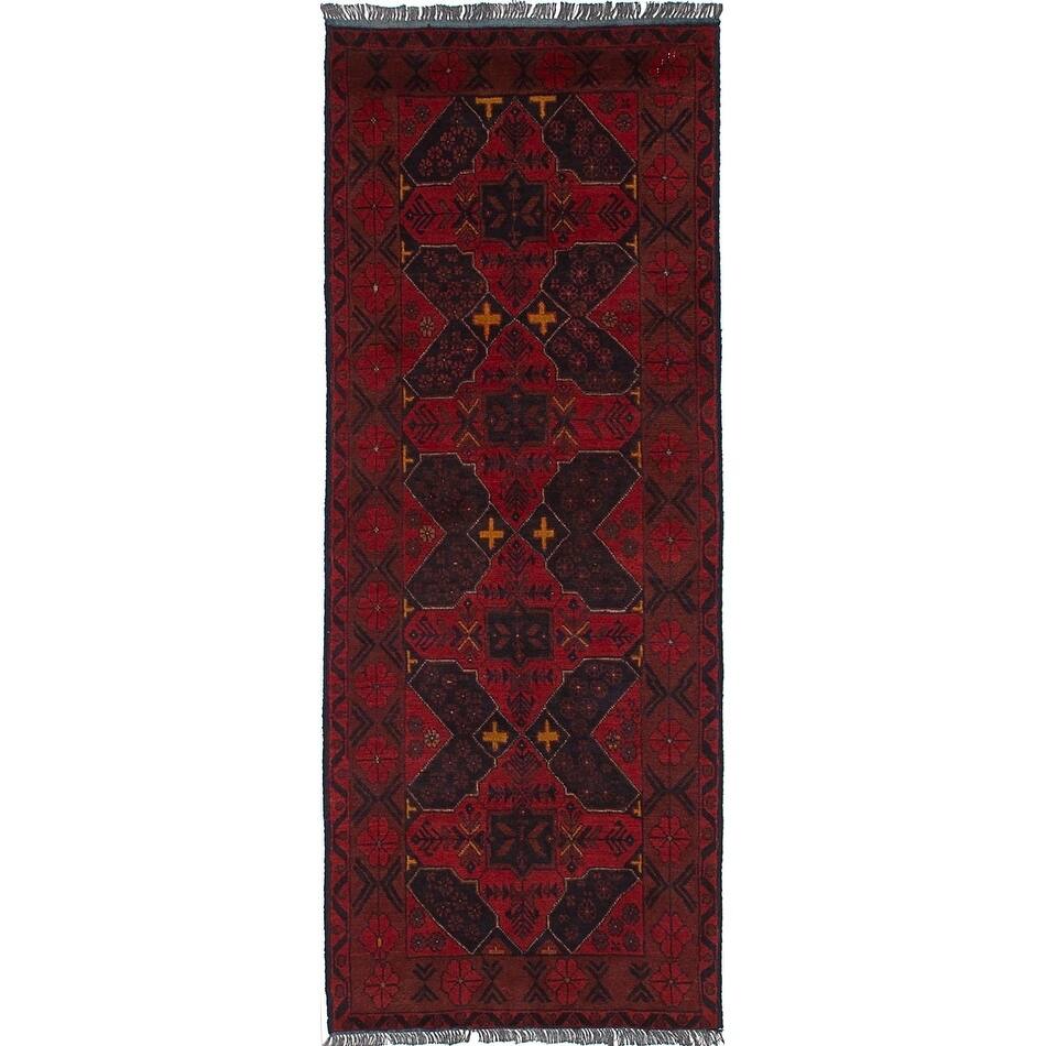 eCarpetGallery Hand-knotted Finest Khal Mohammadi Red Wool Rug - 2'6 x 6'8
