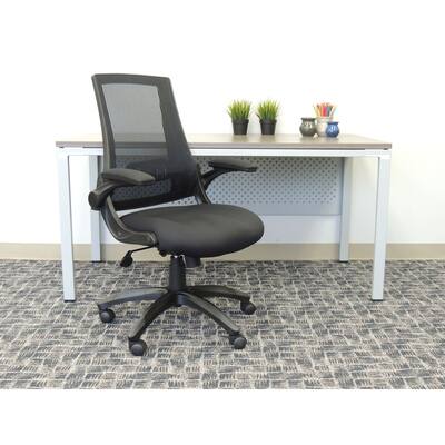 Boss Black Mesh Flip Arm Chair