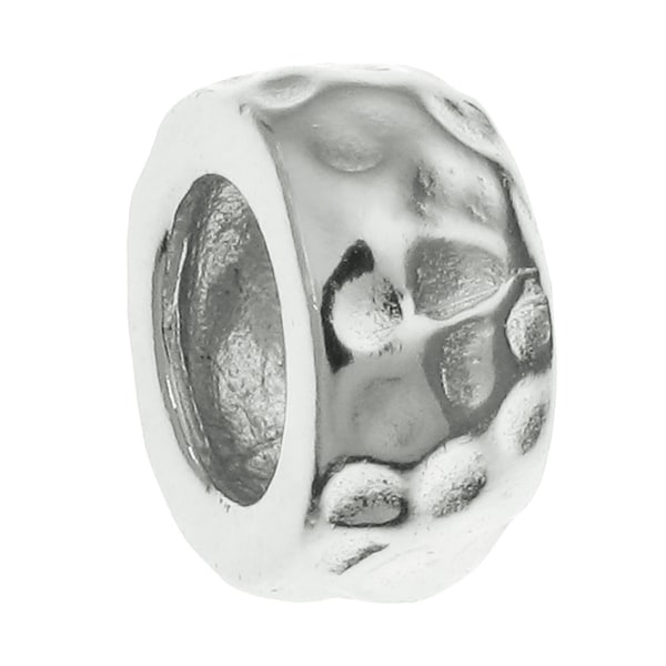 Queenberry 925 Sterling Silver Hammered Bead Charm for Pandora Troll Biagi Chamilia European Jewelry European Bead Charm. Opens flyout.