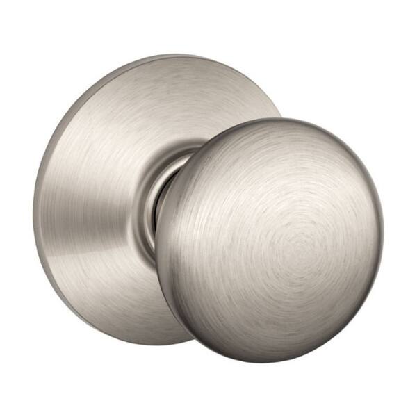 Schlage Plymouth Satin Nickel Passage Door Knob Right or Left Handed Schlage Plymouth Satin Nickel Passage Door Knob Right or Left Handed