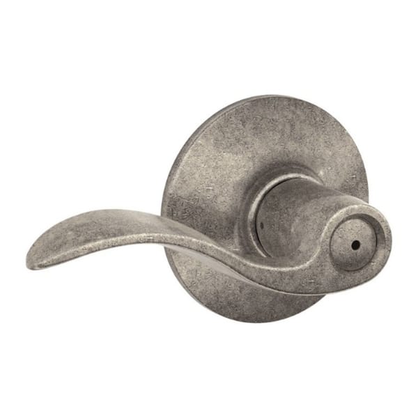 Schlage Accent Antique Pewter Privacy Lever Right or Left Handed Schlage Accent Antique Pewter Privacy Lever Right or Left Handed