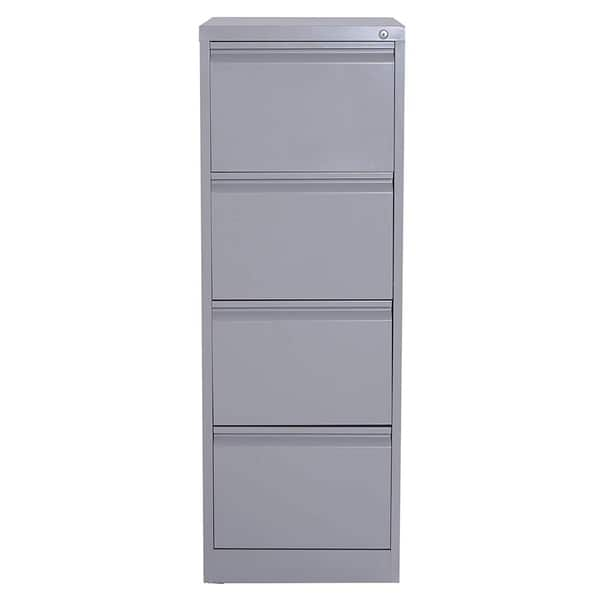 Shop Vinsetto Metal 4 Drawer Vertical Locking Filing Cabinet Grey