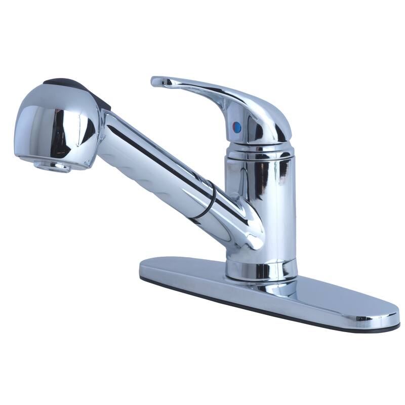 Laguna Brass 1012 Classic Single Handle Pull-Out Spray Kitchen Sink Faucet