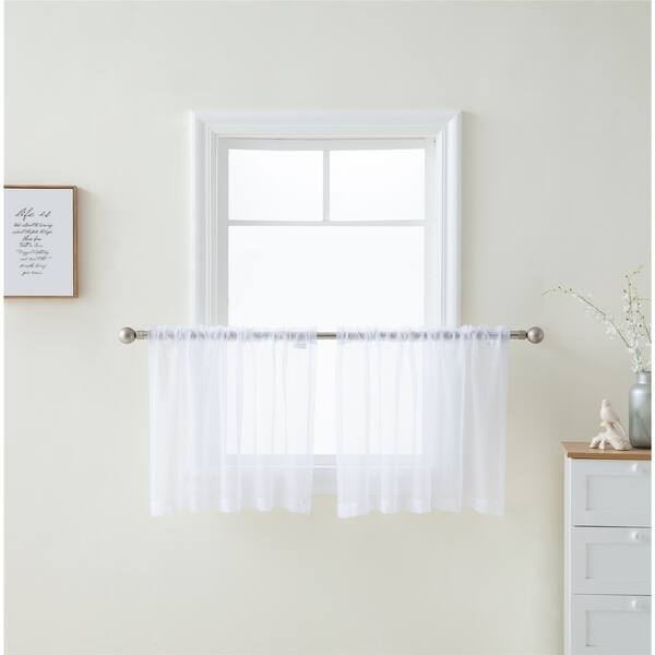 Shop Sheer Voile Window Curtain Panels Cafe Tier Valance