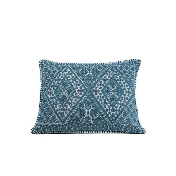 In-Sattva Home Indian Palace Hand-Embellished Cotton Cushion Cover Decorative Pillow