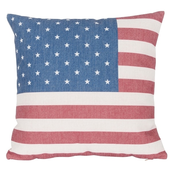 Shop Usa Flag Square Throw Pillow Case Only On Sale Free