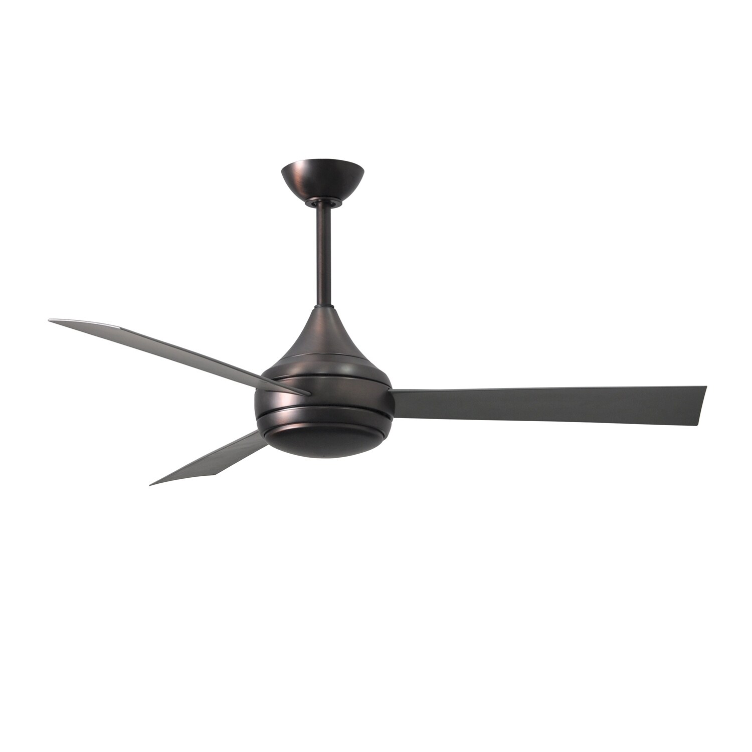 Donaire 3 Blade 52 Inch Brushed Bronze Paddle Fan With Led Light Kit Brushed Stainless Tone Blades