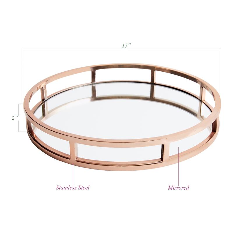 Hip Vintage Montero Polished Copper Round Tray
