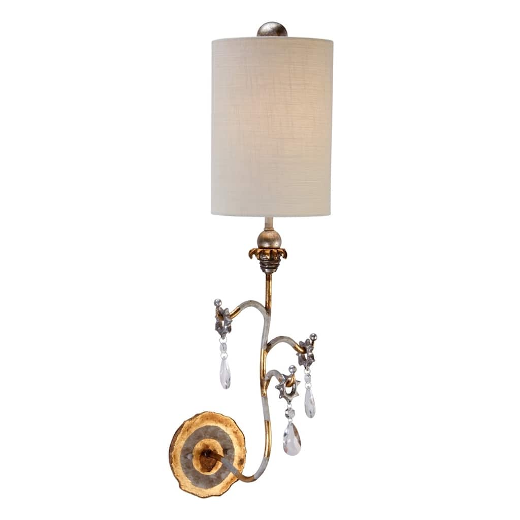 Lucas McKearn -Tivoli Gold Crystal Whimsical Unique Wall Sconce