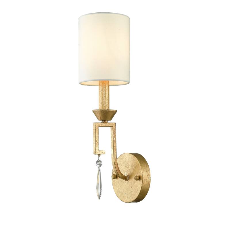 1 Light Distressed Gold Simple Candle Sconce Lucas McKearn