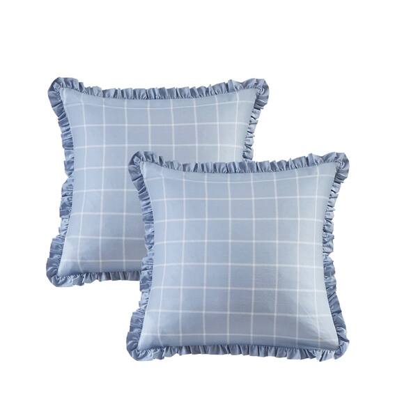 Shop Madison Park Adoette Navy 7 Piece Cotton Printed Ruffle