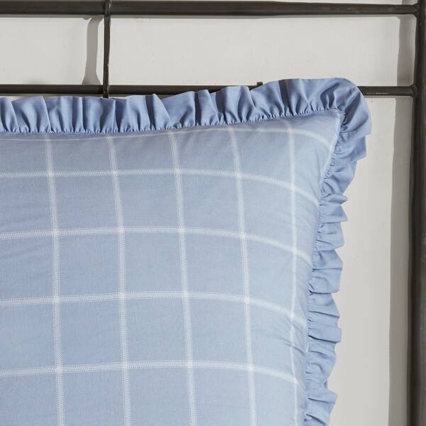 Shop Madison Park Adoette Navy 7 Piece Cotton Printed Ruffle