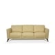 preview thumbnail 3 of 4, Strick & Bolton Muska Cream Leather Sofa