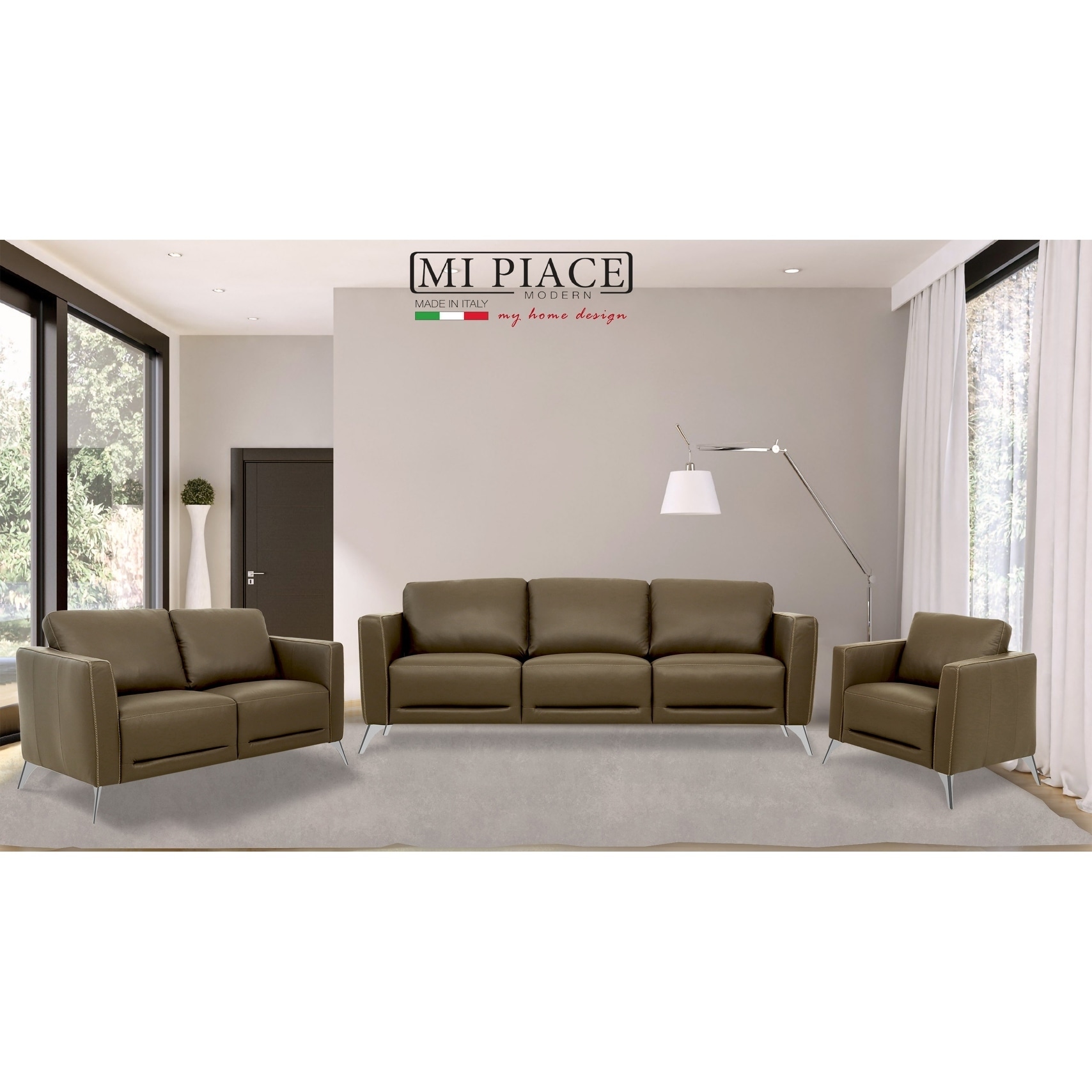 Strick Bolton Muska Taupe Leather Sofa On Bolton Muska Taupe Leather Sofa