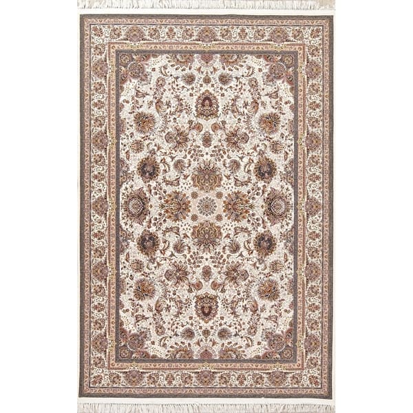 Gracewood Hollow Davyd Floral Wool Blend Area Rug 10'0" x 6'6" Bed