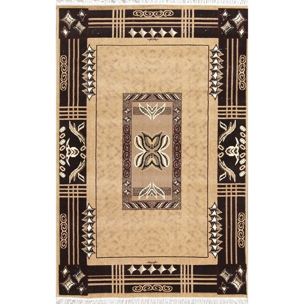 Copper Grove Arslev Modern Geometric Contemporary Polyester Jute Turkish Oriental Area Rug - 7'0" x 5'4"
