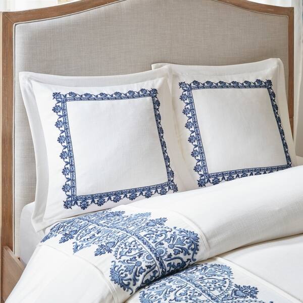 Shop Madison Park Signature Indigo Sky White Blue Comforter Set