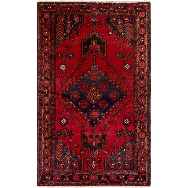 eCarpetGallery Hand-knotted Finest Baluch Red Wool Rug - 4'0 x 6'7