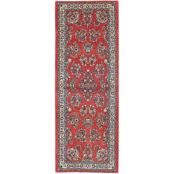 eCarpetGallery Hand-knotted Sarough Dark Copper Wool Rug - 2'9 x 7'10