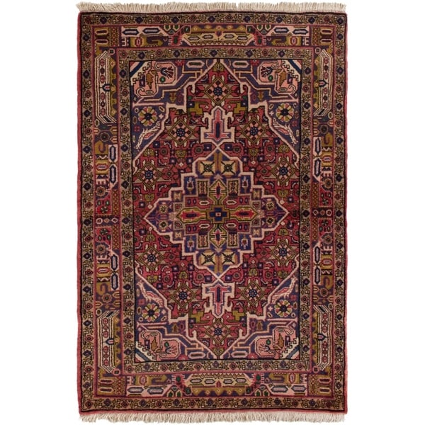 eCarpetGallery Hand-knotted Koliai Red Wool Rug - 3'5 x 5'2