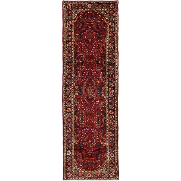 eCarpetGallery Hand-knotted Lilihan Red Wool Rug - 2'11 x 9'5