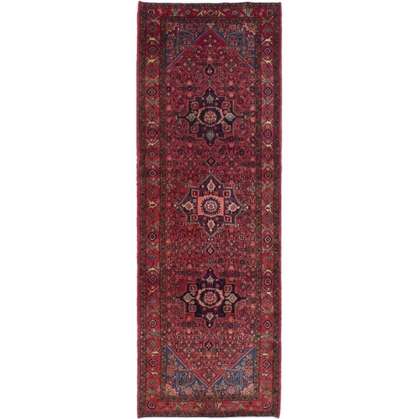 eCarpetGallery Hand-knotted Koliai Red Wool Rug - 3'9 x 11'0