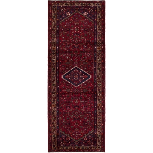 eCarpetGallery Hand-knotted Mahal Red Wool Rug - 3'8 x 10'0