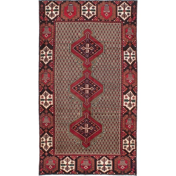 eCarpetGallery Hand-knotted Koliai Brown, Red Wool Rug - 5'2 x 9'4