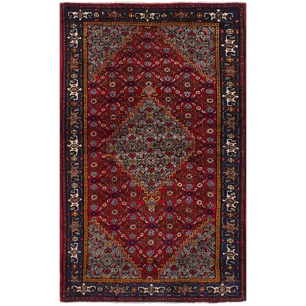 eCarpetGallery Hand-knotted Zanjan Red Wool Rug - 4'1 x 6'11