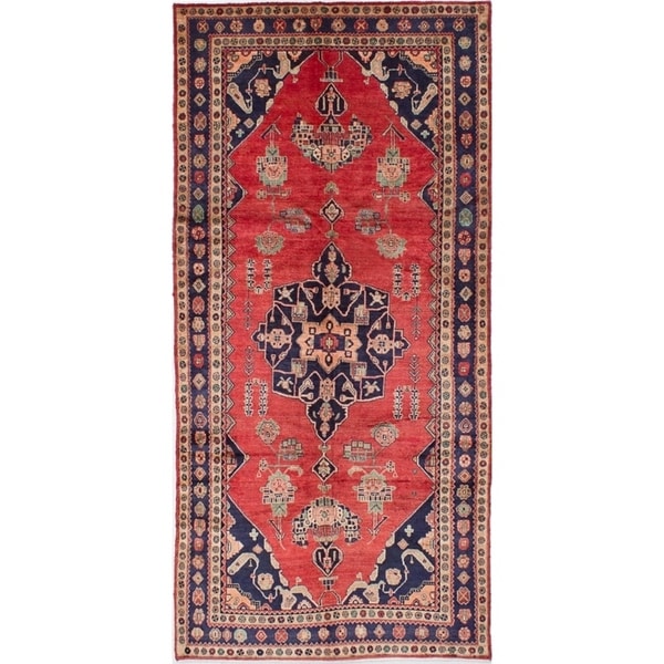 eCarpetGallery Hand-knotted Koliai Red Wool Rug - 4'11 x 10'5