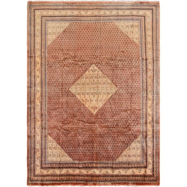 ECARPETGALLERY Hand-knotted Arak Red Wool Rug - 7'10 x 10'10