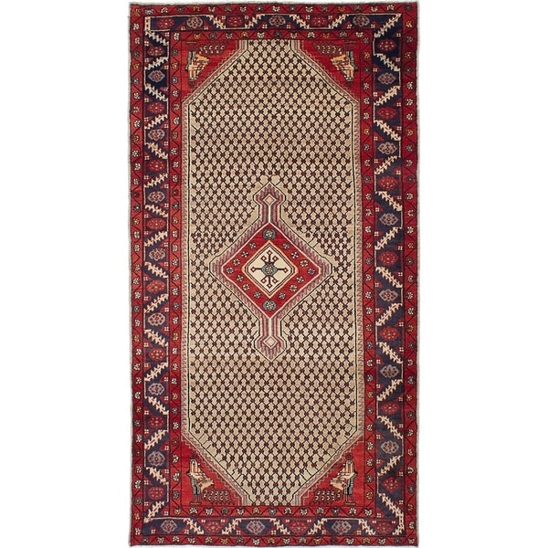 eCarpetGallery Hand-knotted Koliai Khaki Wool Rug - 5'3 x 9'8