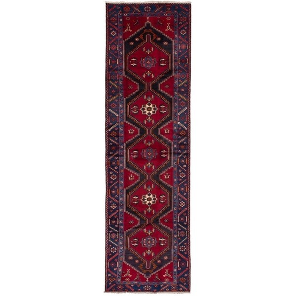 eCarpetGallery Hand-knotted Koliai Red Wool Rug - 3'6 x 12'10