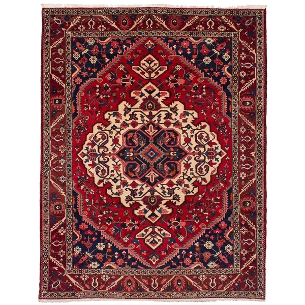 eCarpetGallery Hand-knotted Bakhtiar Red Wool Rug - 9'3 x 11'9