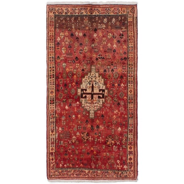 eCarpetGallery Hand-knotted Persian Vintage Dark Copper Wool Rug - 3'6 x 6'10