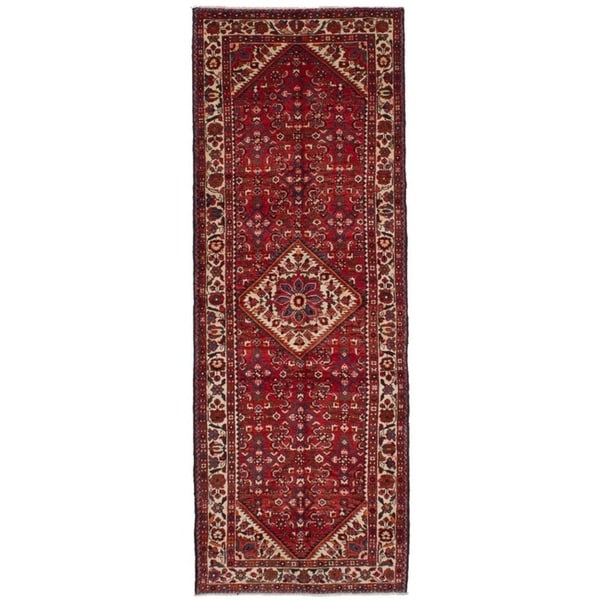 eCarpetGallery Hand-knotted Borchelu Red Wool Rug - 3'6 x 10'2