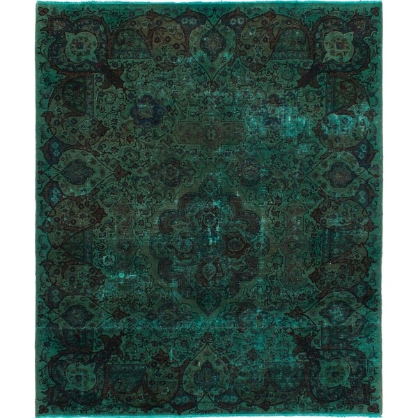 eCarpetGallery Hand-knotted Vogue Turquoise Wool Rug - 8'0 x 9'7