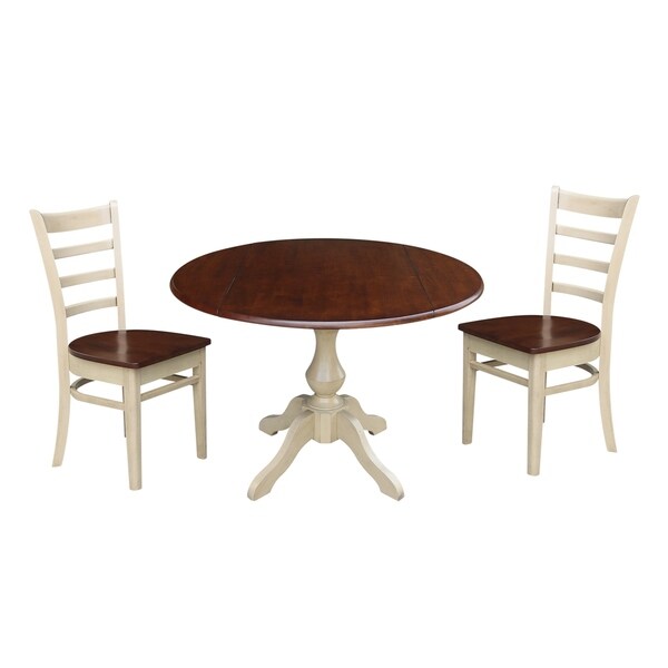 Shop 42 Round Top Pedestal Dining Table And Two Chairs