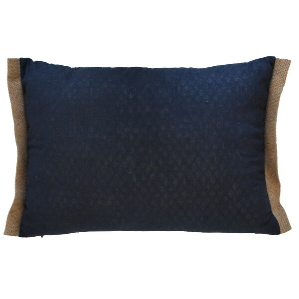 navy blue rectangle pillow