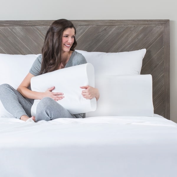 Shop Sensorpedic Memory Foam Contour Bed Pillow For Side And Back