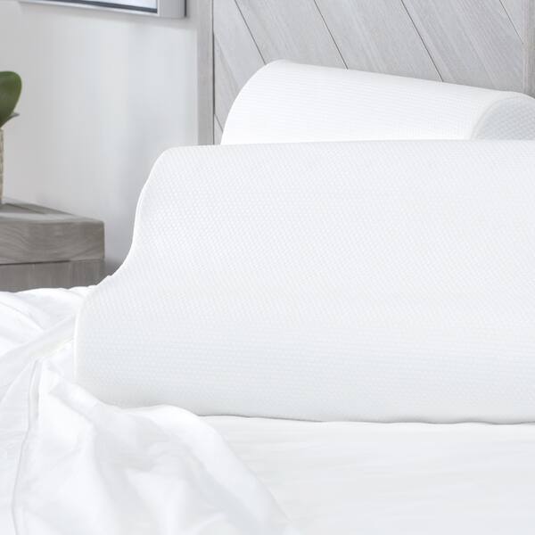 Shop Sensorpedic Memory Foam Contour Bed Pillow For Side And Back