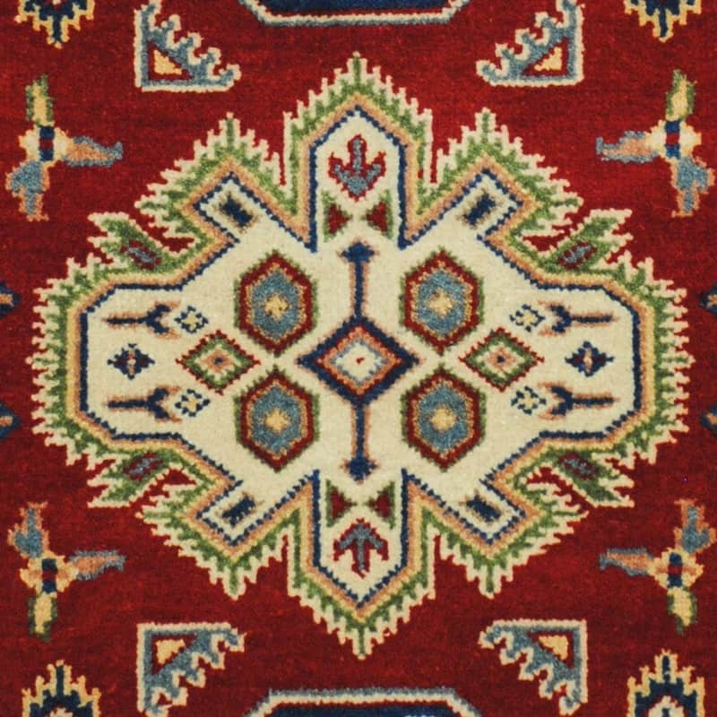 Handmade Kazak Wool Rug (India) - 3' x 5'