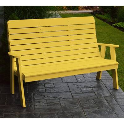 Buy Yellow Recycled Plastic Outdoor Benches Online At Overstock