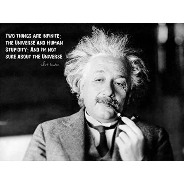 CANVAS Albert Einstein Quote some letters 24x32 Gallery Wrap Art Motivational Typography Wall Decor