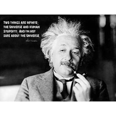 CANVAS Albert Einstein Quote some letters 24x32 Gallery Wrap Art Motivational Typography Wall Decor