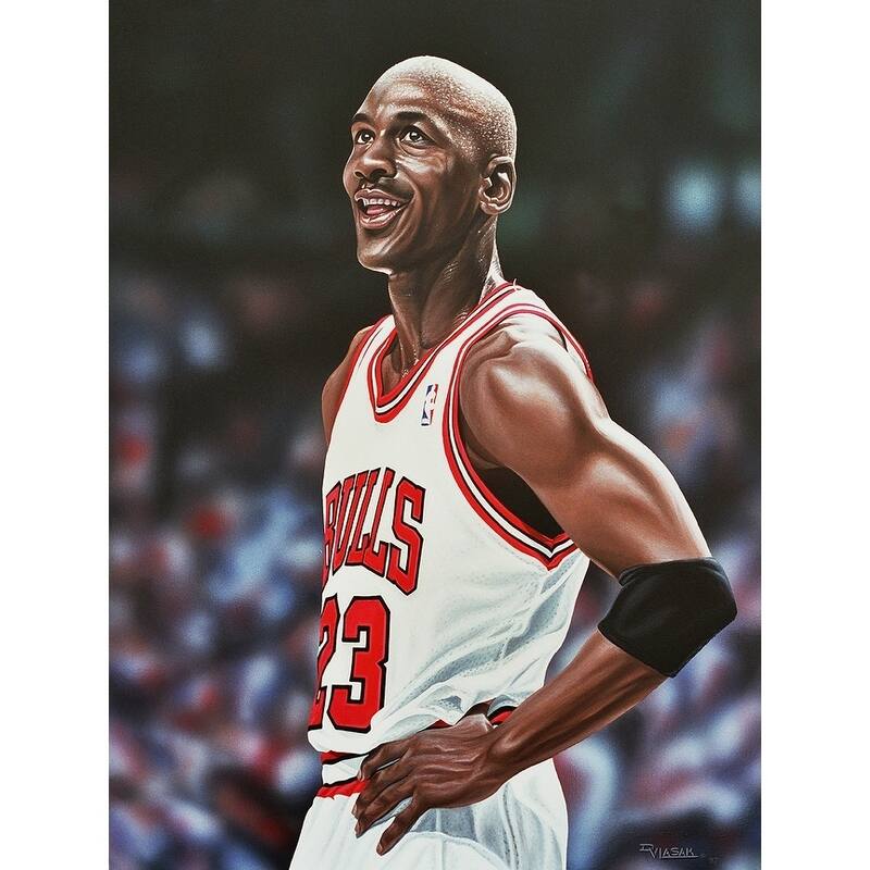 CANVAS Michael Jordan Chicago Bulls Rectangle by Darryl Vlasak Sports ...