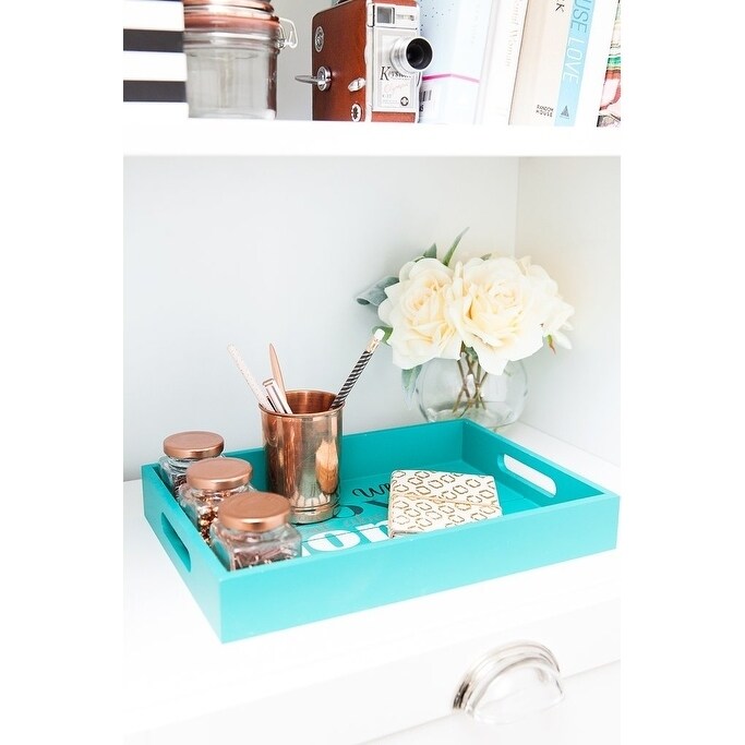 teal tray table