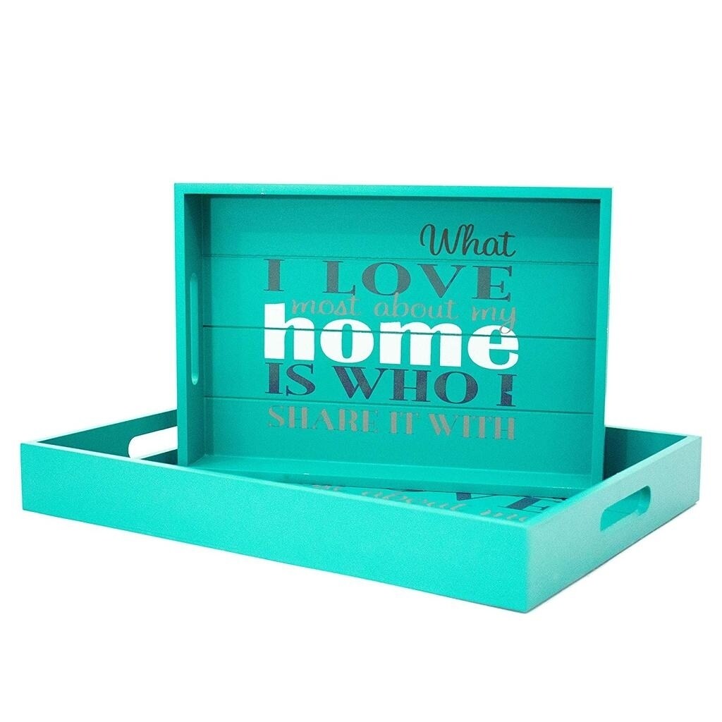 teal tray